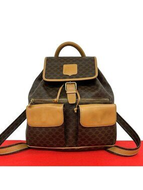 Celine | Bags | Celine Macadam Canvas Backpack Pvc Leather  display picture 1
